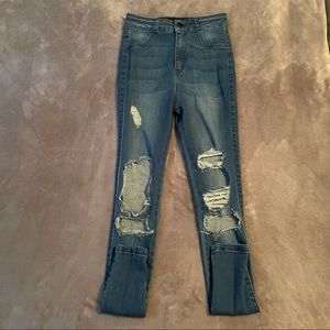 FITJEANS High Rise Regular Super Ripped